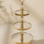 3-Tier Gold Mirrored Vanity Stand